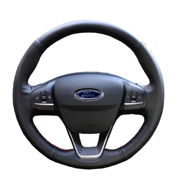 Housse De Volant Noire Pour Ford Fiesta MK8 2017-2020 - Accessoire Voiture Élégant En Plastique ABS