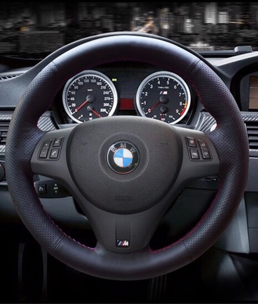 COUVRE VOLANT CUIR VÉRITABLE POUR BMW SÉRIE 3 PACK M – Rangetou