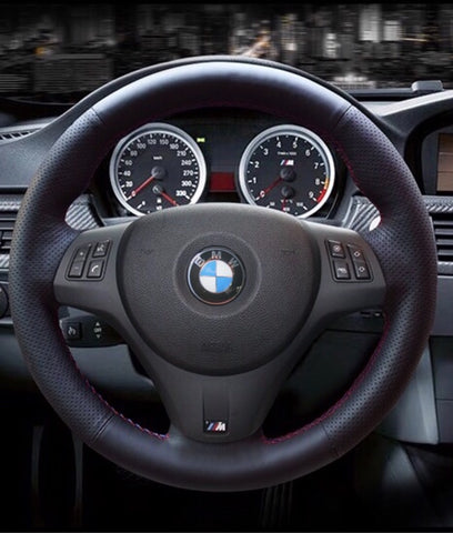 COUVRE VOLANT CUIR VÉRITABLE POUR BMW SÉRIE 3 PACK M