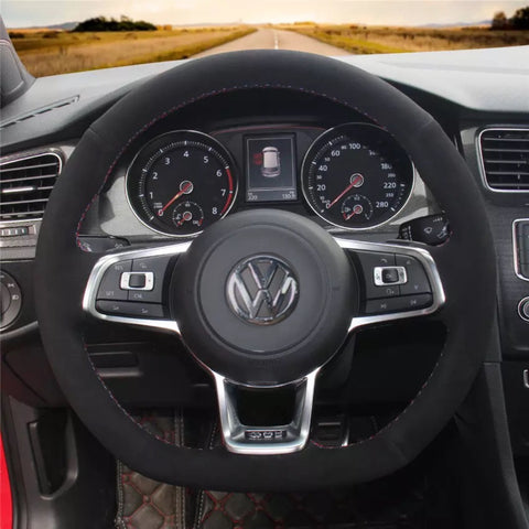 COUVRE VOLANT EN ALCANTARA POUR GOLF 7/SCIROCCO/GTI/R MK7