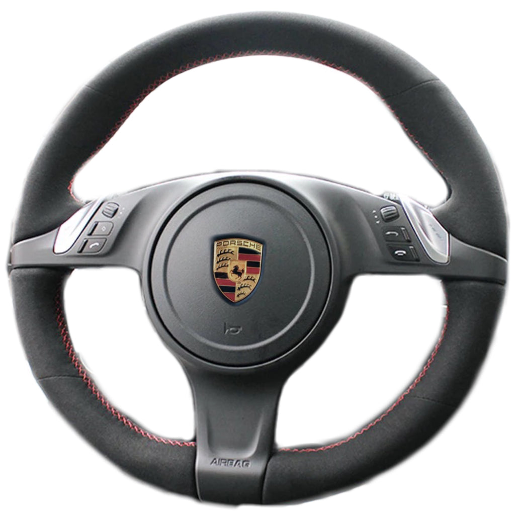 COUVRE VOLANT CUIR VÉRITABLE PORSCHE TOUT NEUF – Rangetou