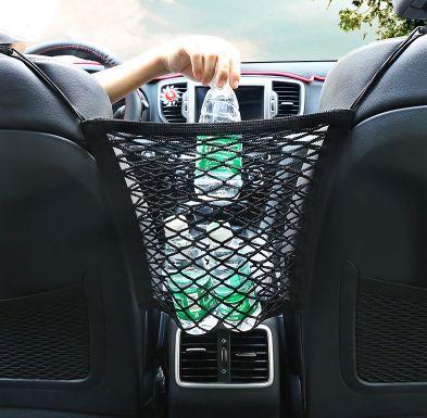 Sac Filets élastique de rangement et barrière pour l’espace entre siège auto