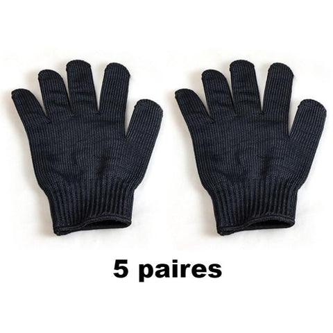 gants de protection anti-coupures, en fibres d'acier inoxydables – Rangetou