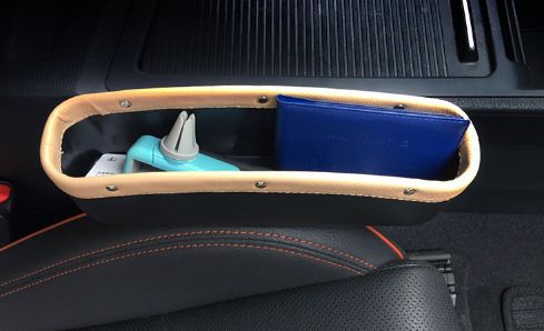 Pochette de rangement en cuir pour fente de sièges auto – Rangetou