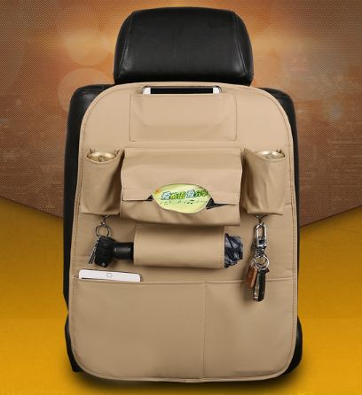 Accessoire housse en cuir Multi rangements pour dossier de siège de voiture  5 couleurs – Rangetou